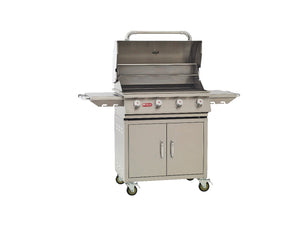 Bull Outlaw Complete Cart NG - 30" Stainless Steel Gas Grill, 60,000 BTUs, 4 Burners (26039 and 45551)