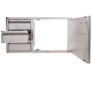 Buck Stove 39" Access Door & Stainless Steel Double Door Drawer Combo for Outdoor Grill Island