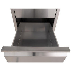 Buck Stove 16" Stainless Steel Double Access Drawer for Outdoor Grill Island