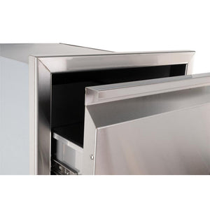 Buck Stove 16" Stainless Steel Triple Access Drawer for Outdoor Grill Island
