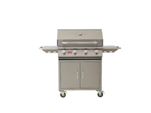 Bull Outlaw Complete Cart NG - 30" Stainless Steel Gas Grill, 60,000 BTUs, 4 Burners (26039 and 45551)