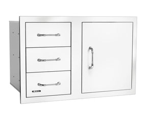 Bull 30" Stainless Steel 3 Drawer Door Combo with Reveal