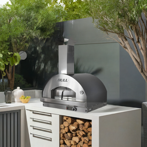 Bull Dual Fuel Countertop Pizza Oven LP - Gas/Wood, 900°F, Bluetooth Thermometer