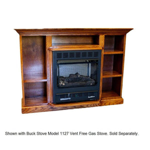 Model 1127 Prestige Bookcase Mantel - Elegant Fireplace Surround (Insert Dimensions: 26"W x 25"H)