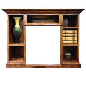 Model 1127 Prestige Bookcase Mantel - Elegant Fireplace Surround (Insert Dimensions: 26"W x 25"H)