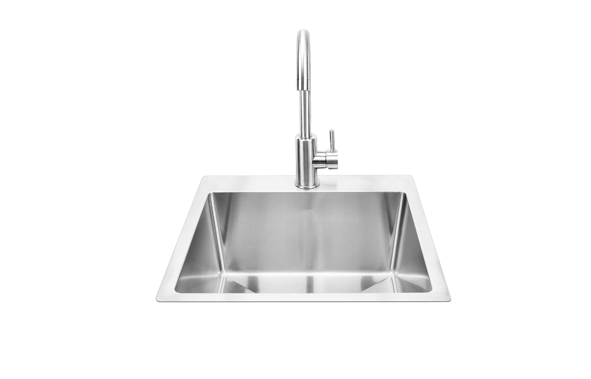 Bull Premium Sink - 304 Stainless Steel, Outdoor Kitchen Sink with Faucet and Strainer