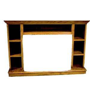 Model 1127 Prestige Bookcase Mantel - Elegant Fireplace Surround (Insert Dimensions: 26"W x 25"H)