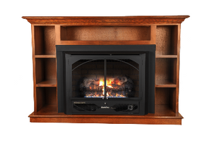 Buck Stove Model 384 with Blue Ridge Gas Logs - 33,000 BTU, Millivolt Valve