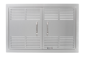 Bull 30" Stainless Steel Dual Lined Vented Double Door, Reveal Design