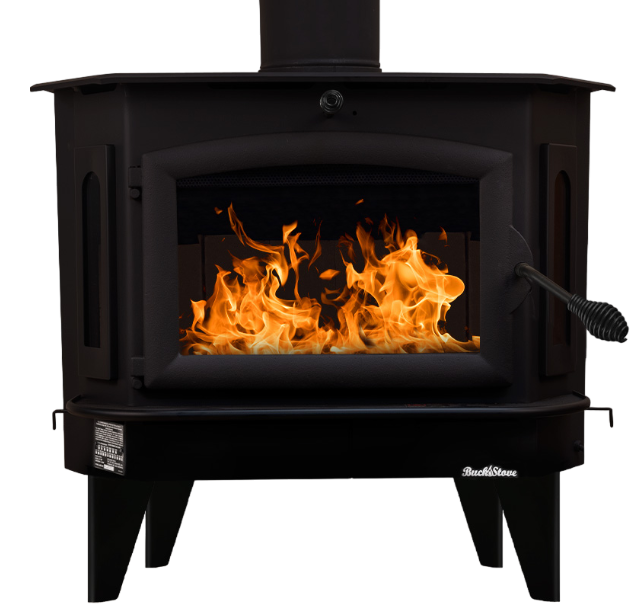 Buck Stove Bay Series Model 81 - Non-Catalytic Wood Stove with Blower (13,800-59,500 BTU)